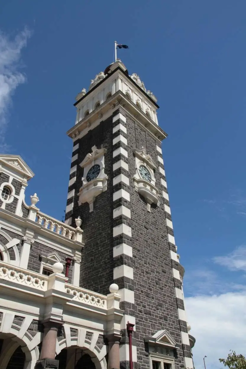 Dunedin Railway Station in New Zealand