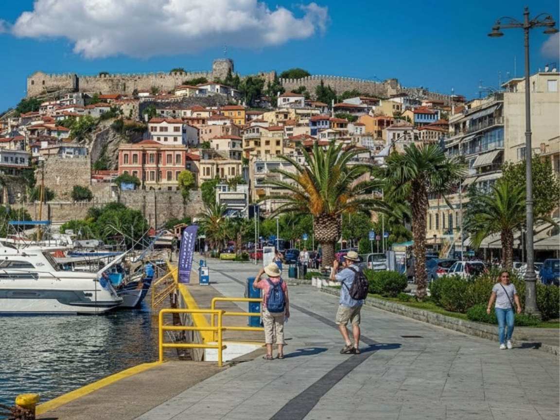 Kavala Cruise Ship Port great waterfront walking in the city