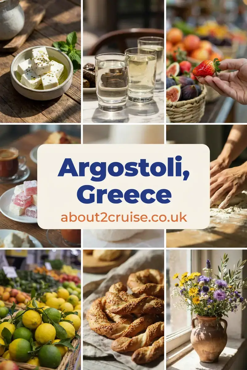 Argostoli cruise port: mix of close up local experiences in Argostoli, Greece