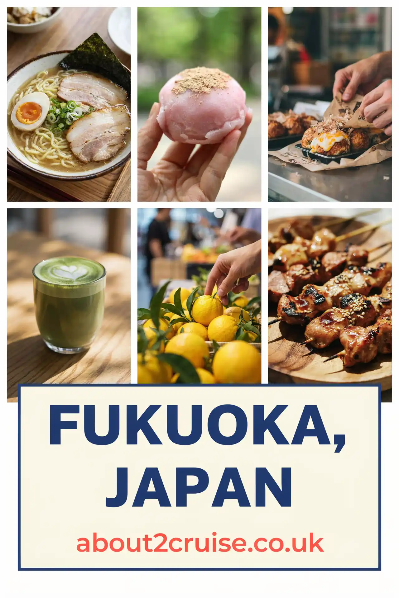 Fukuoka cruise port: vision board of close up local experiences in Fukuoka, Japan
