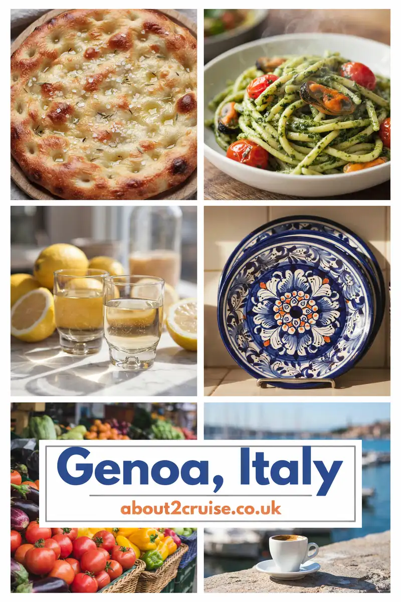 Genoa cruise port: vision board of local experiences in Genoa, Italy