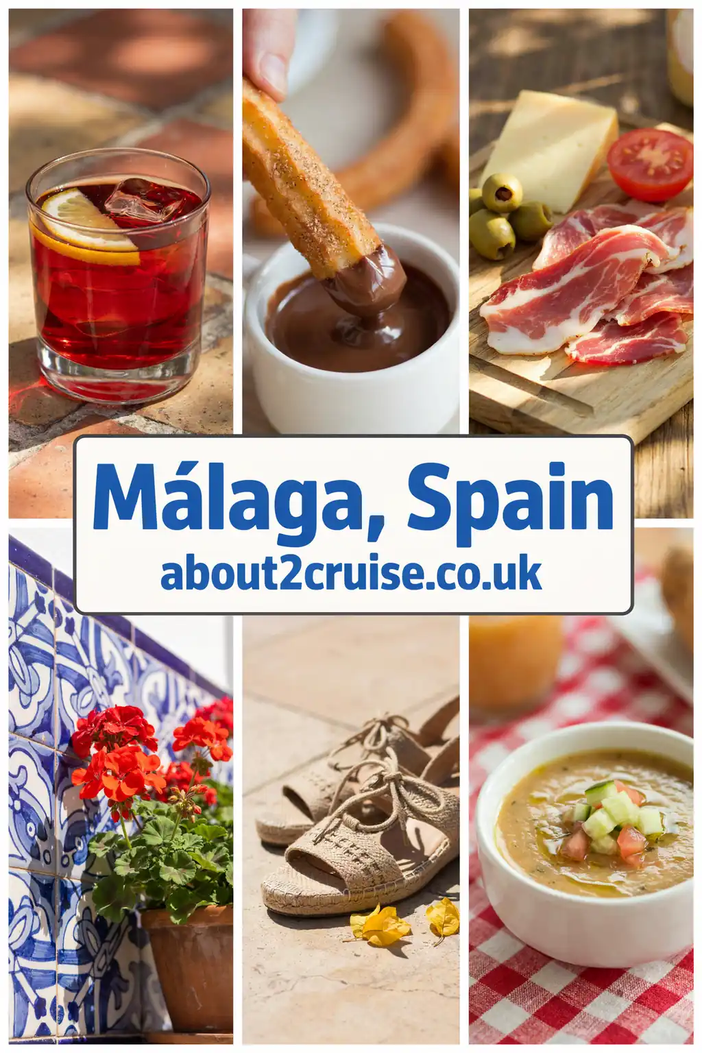 Málaga cruise port: vision board of local experiences near Playa la Malagueta