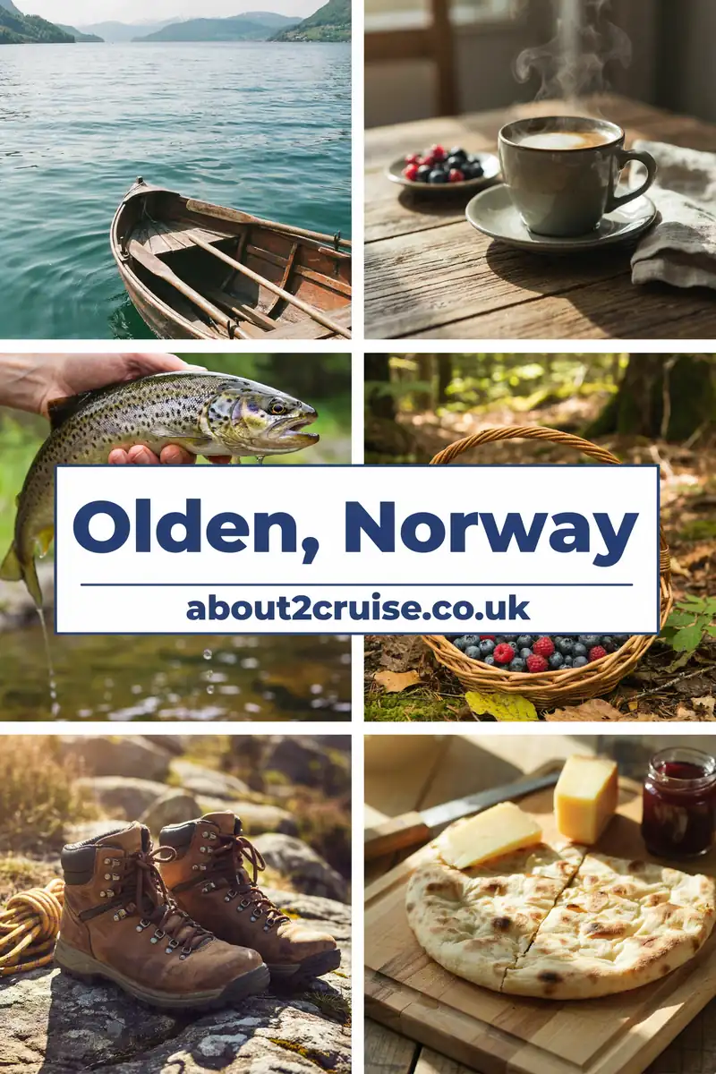Olden cruise port: vision board of local experiences in Olden, Norway