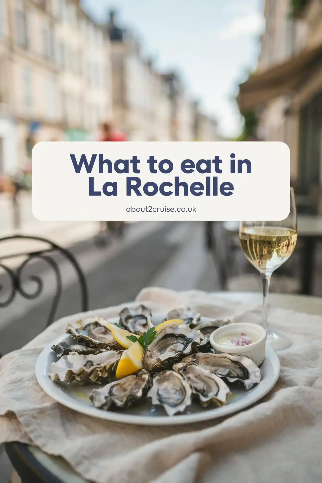 La Rochelle cruise port: fresh oysters served at a sunny cafe table