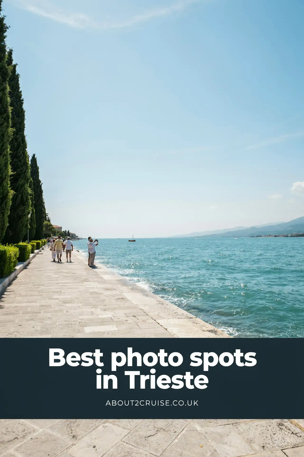 Trieste cruise port: Piazza Unità d'Italia and the seafront promenade on a sunny day